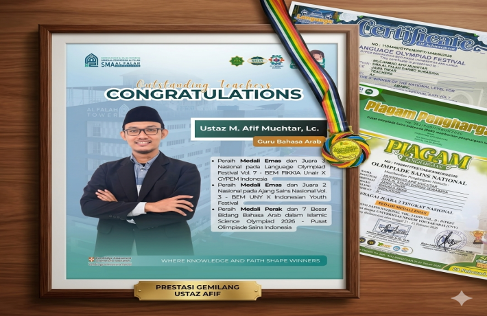 DEDIKASI TANPA BATAS: Mengintip Kiprah Ustaz M. Afif Muchtar Lc, Sang Jawara Bahasa Arab dari SMA Al Falah Darmo Surabaya